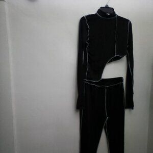 Black 2 piece track set.  Brand new never worn.